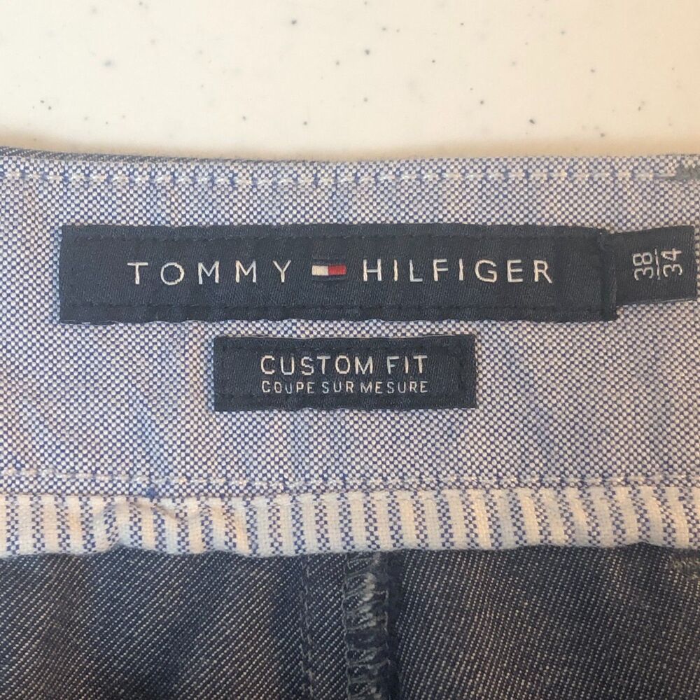 Tommy Hilfiger Mens Chino Pants Gray 40x33 Fit Preppy Minimalist Business Casual - Picture 5 of 11